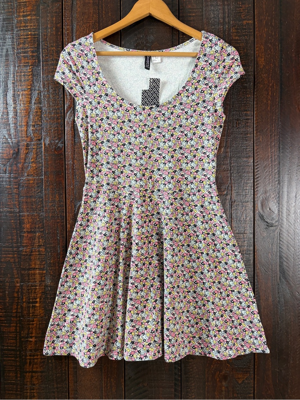 H&M Ditsy Floral Cotton Fit & Flare Dress - NWT 10
